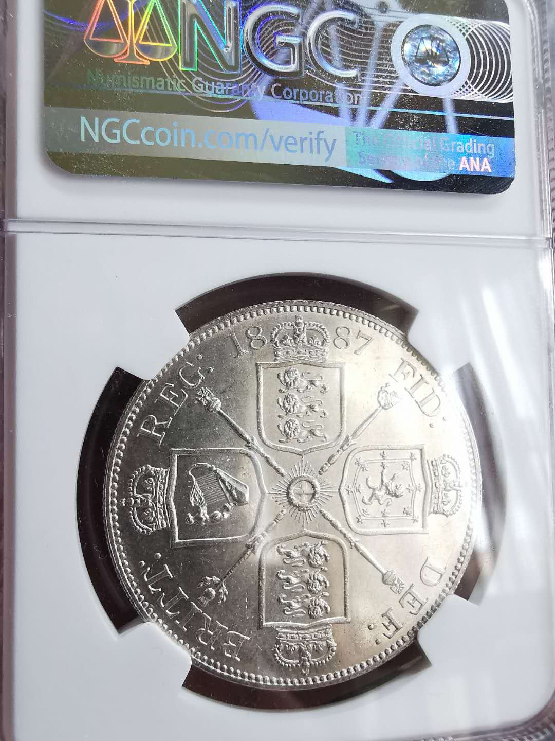 凡希社世界钱币微拍第一百六十五期 1887老维双佛罗林NGC-AU58