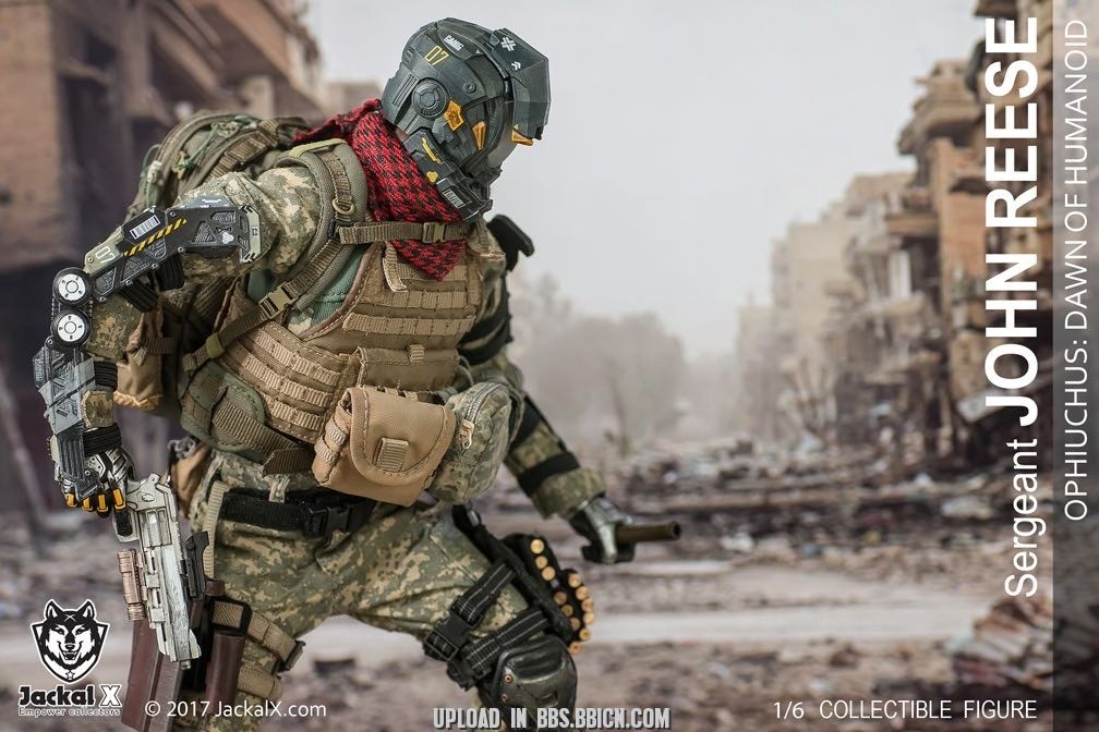 零元拍：马来西亚 JackalX 团队出品：1/6 未來科幻軍事 - Sergeant John Reese （#JX001）全新未拆。