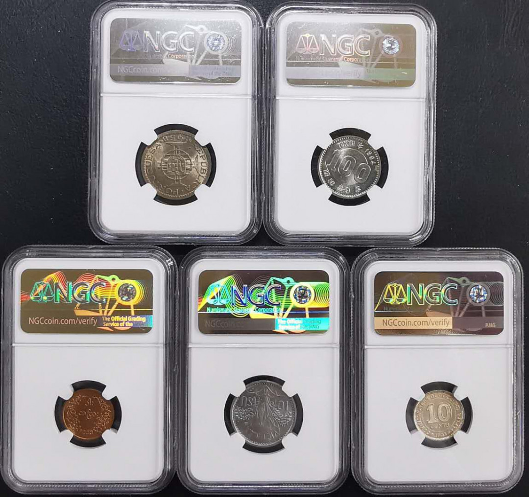 凡希社世界钱币微拍第一百六十五期 评级币五枚一组1