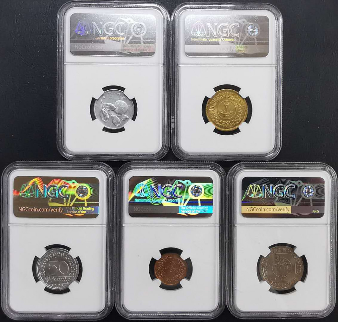 凡希社世界钱币微拍第一百六十五期 评级币五枚一组2