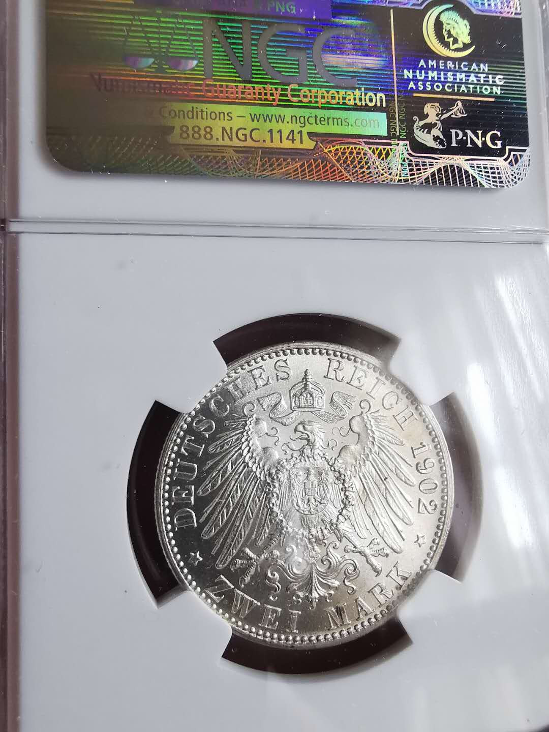 凡希社世界钱币微拍第一百六十五期 1902巴登2马克NGC-MS64
