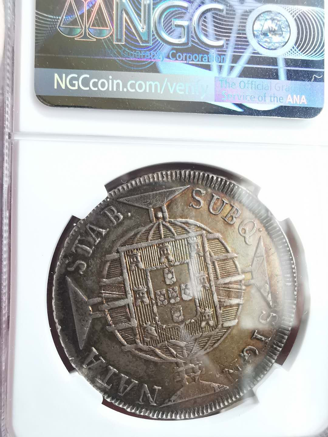 凡希社世界钱币微拍第一百六十五期 1820葡属巴西960R大银NGC-AUD
