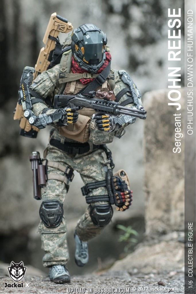 零元拍：马来西亚 JackalX 团队出品：1/6 未來科幻軍事 - Sergeant John Reese （#JX001）全新未拆。