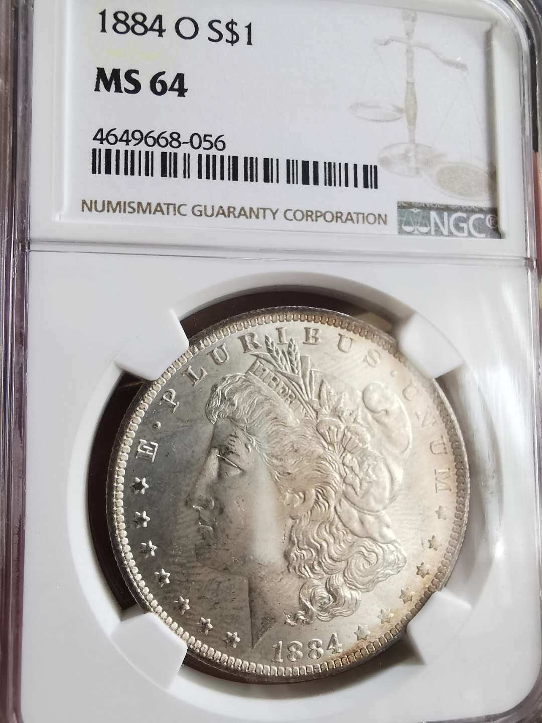 凡希社世界钱币微拍第一百六十五期 1884O摩根壹圆NGC-MS64