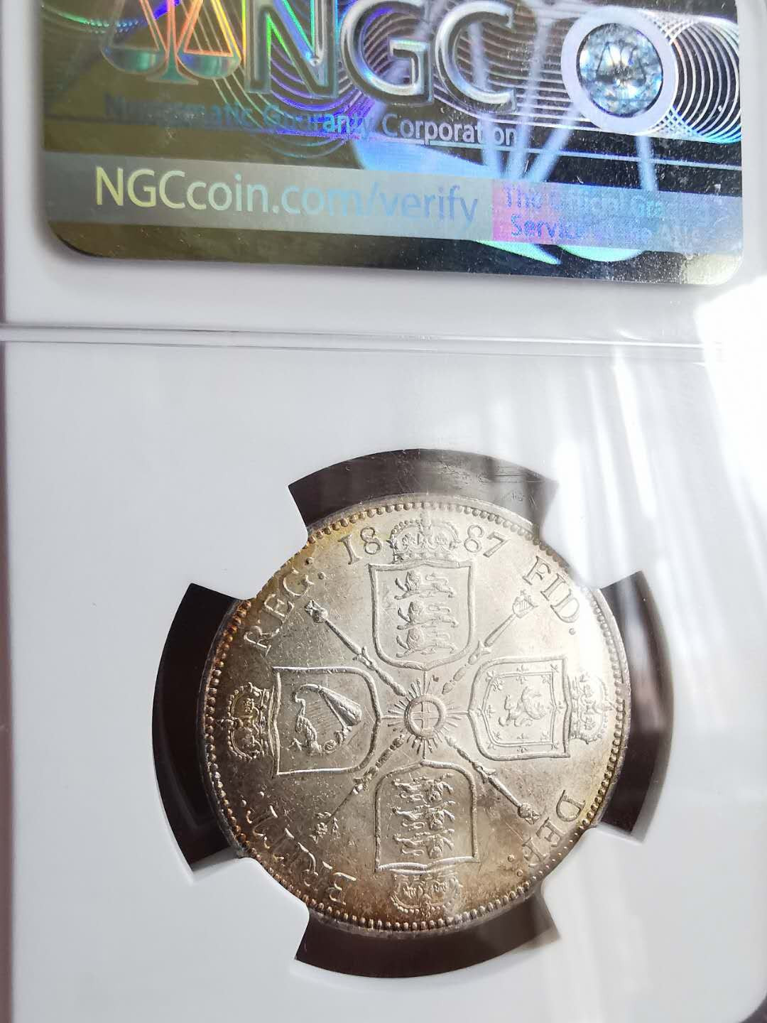 凡希社世界钱币微拍第一百六十五期 1887老维2先令NGC-AU53