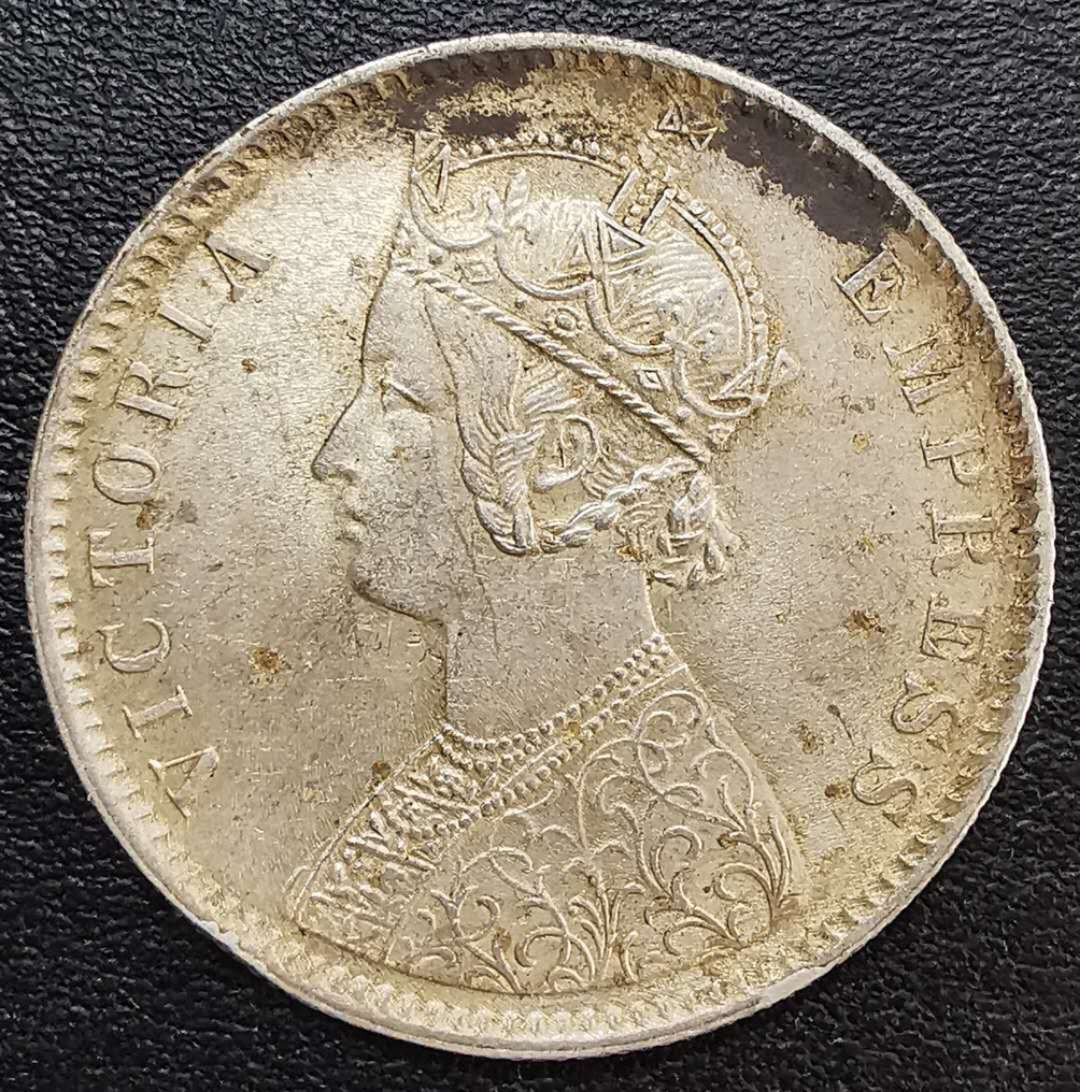 凡希社世界钱币微拍第一百六十五期 1887英属印度小维卢比AU