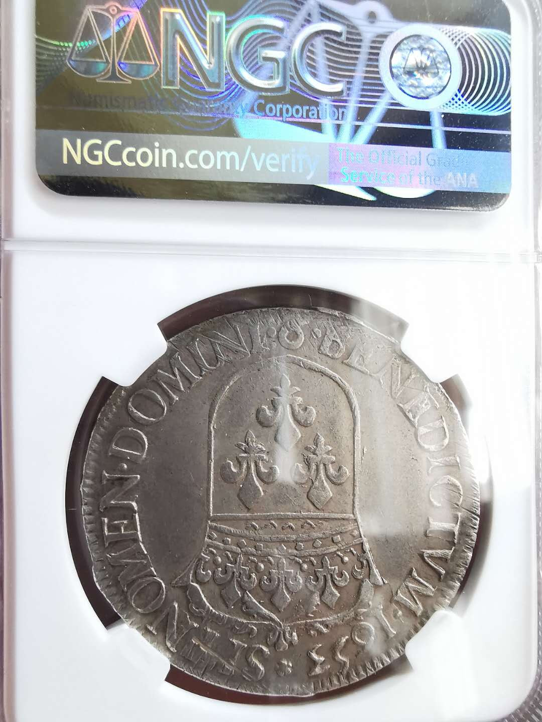 凡希社世界钱币微拍第一百六十五期 1653法国路易十四埃居大银NGC-AUD