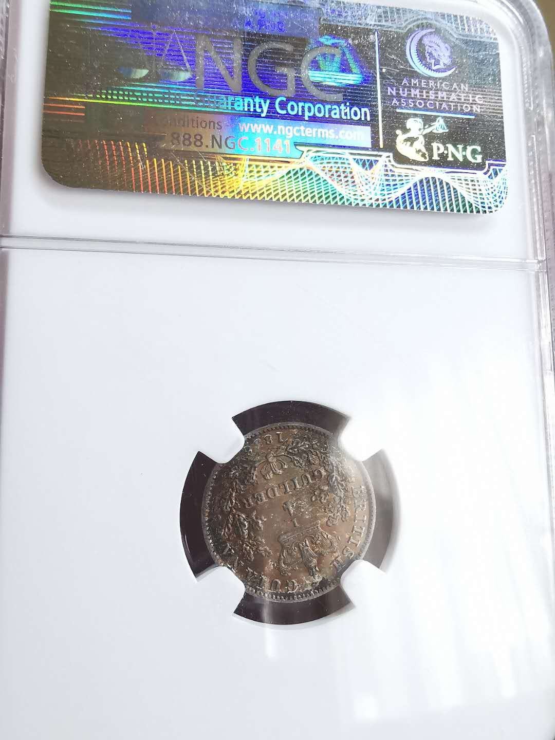 凡希社世界钱币微拍第一百六十五期 1836英属圭亚那1/4盾NGC-MS64五彩光！