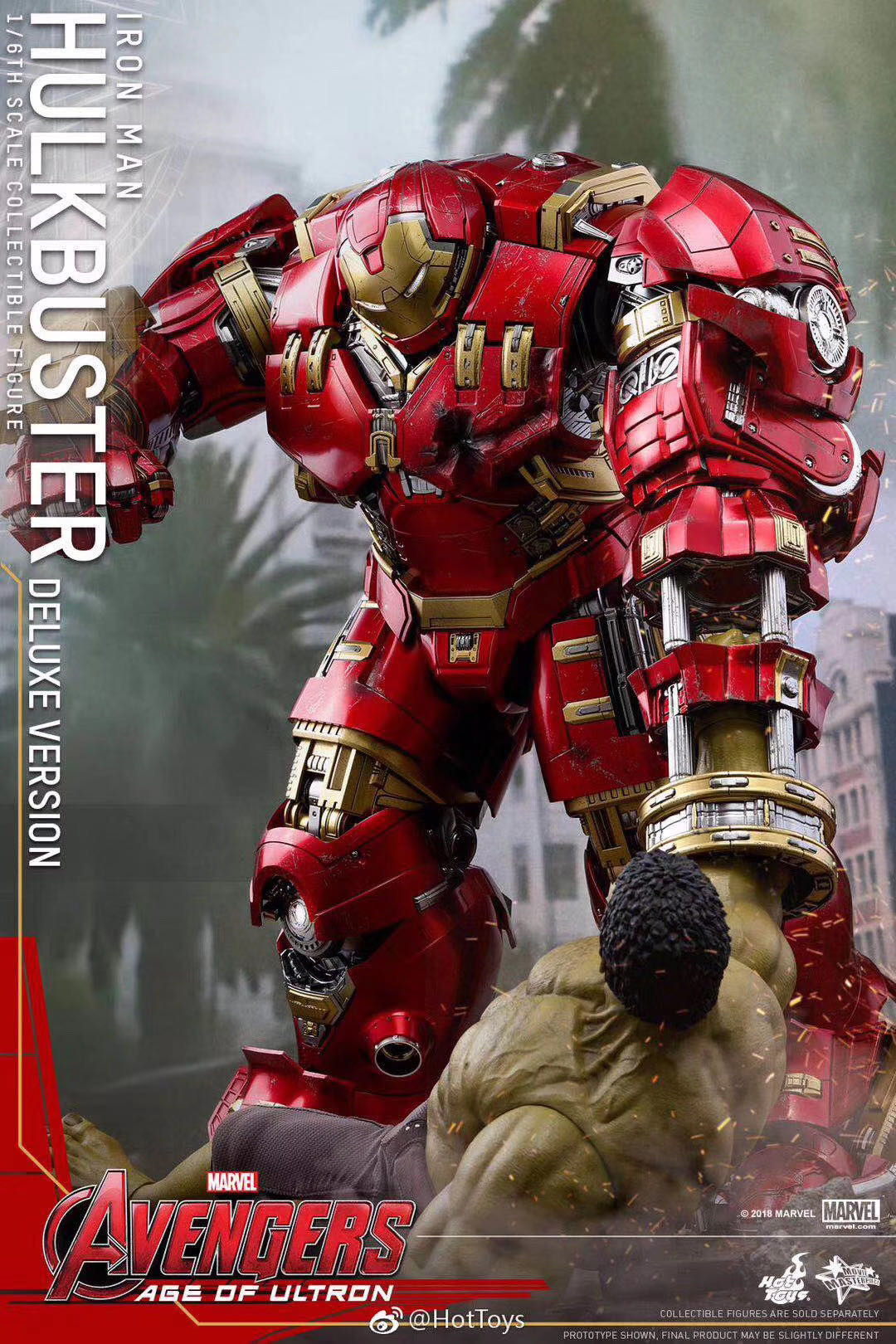 零元拍：HotToys MMS510 1/6 复联2  MK44 反浩克装甲2.0 豪华版，全新未拆，外箱有破损。