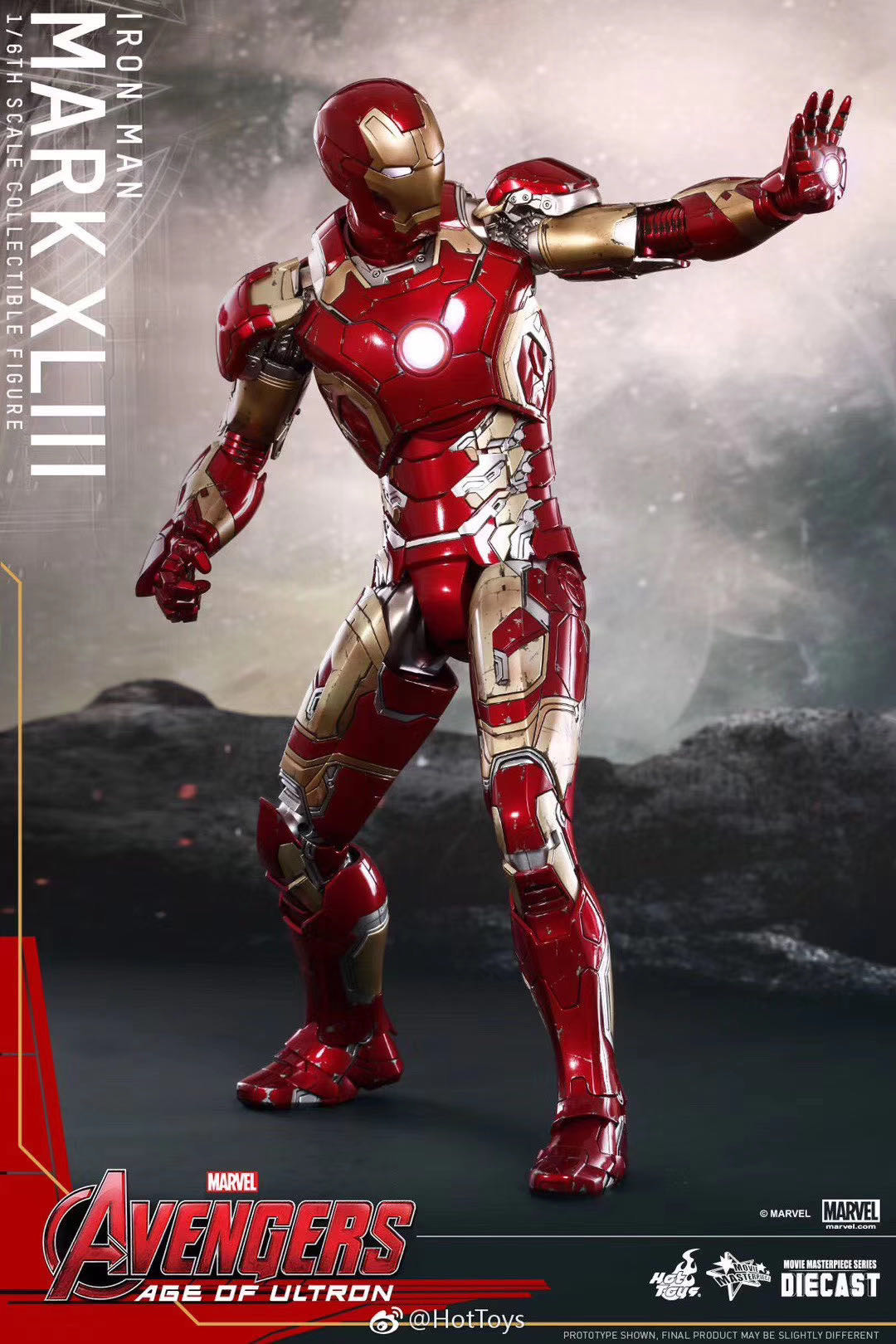 零元拍：HotToys MMS510 1/6 复联2  MK44 反浩克装甲2.0 豪华版，全新未拆，外箱有破损。