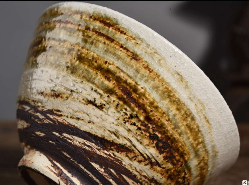 N&C 第十三期: 鉴定古瓷器试水场 【日本名烧】信楽烧茶碗 直径11.7cm 高6.2cm    带图1原装纸盒  