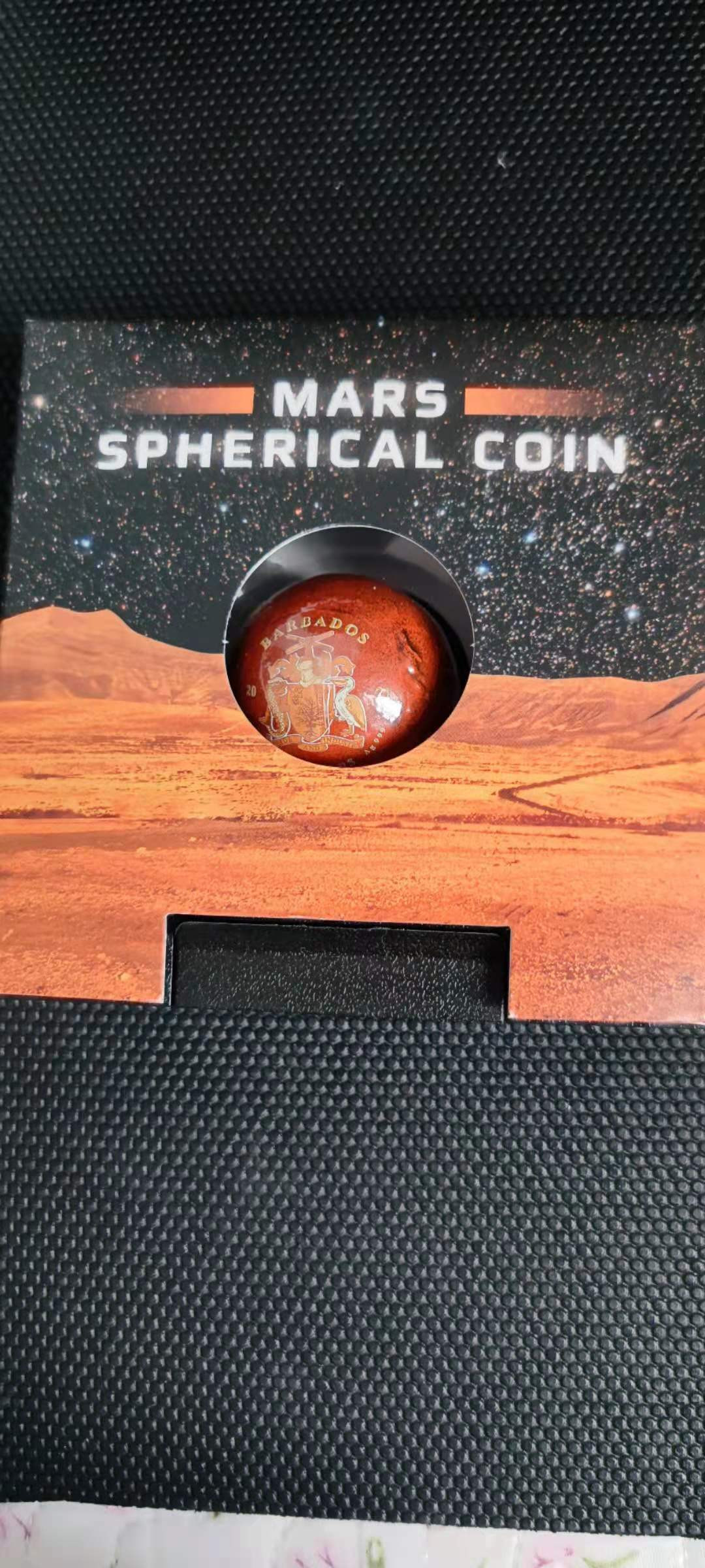 【随心拍&Getcoins】钱币拍卖第九十六期～ 巴巴多斯2021年火星1盎司球形3D立体纪念银币