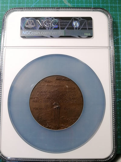 喜迎🐂年艺术麦朵尔第十八场拍卖 - 意大利航空铜章1917年意大利航空报国