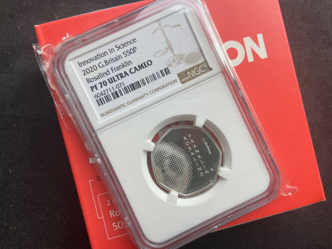 【随心拍&Getcoins】钱币拍卖第九十六期～ 【英国】dna双螺旋银币ngc70