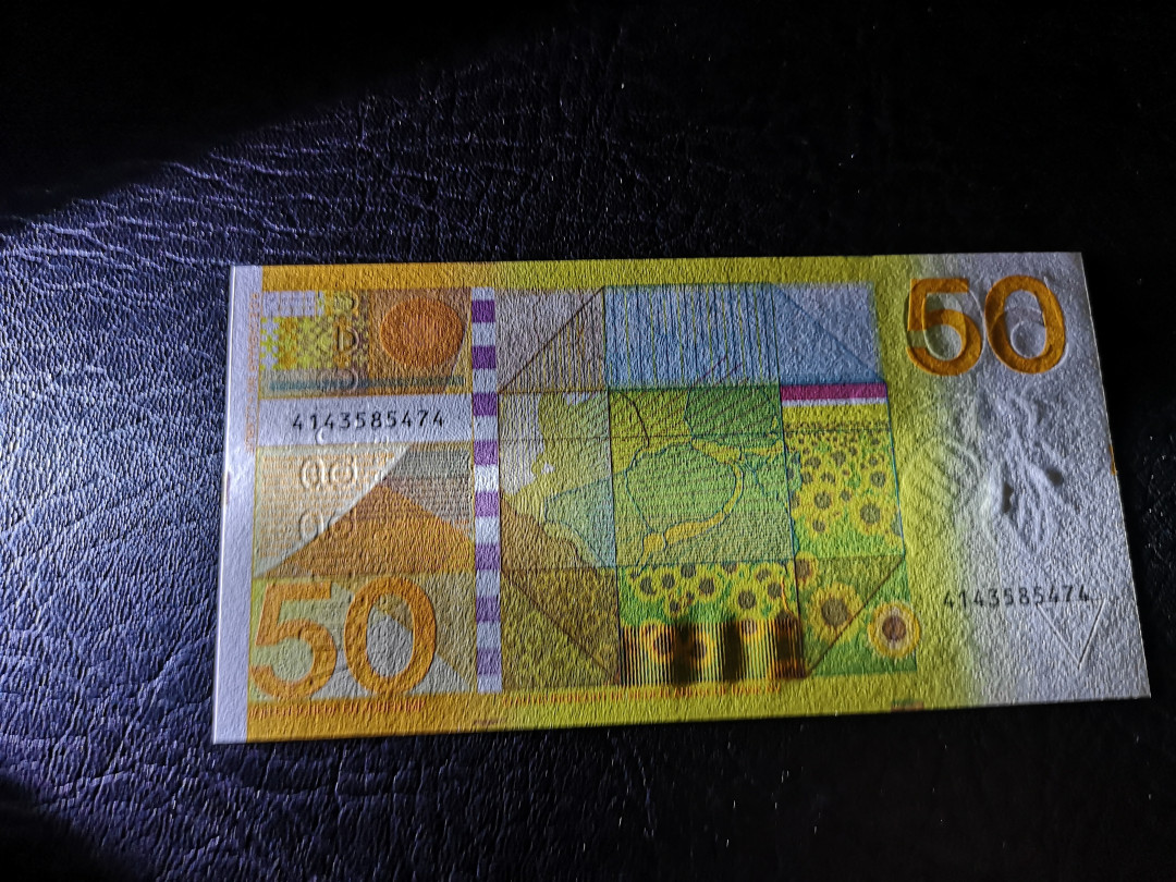 《外钞收藏家》第一百二十期拍卖 1982年荷兰50盾 向日葵 全新绝品