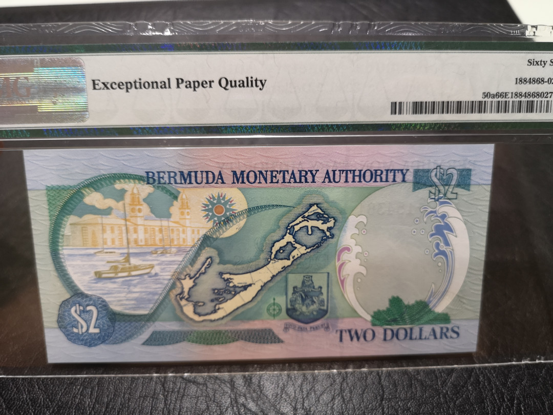 《外钞收藏家》第一百二十期拍卖 2000年百慕大2刀 PMG66