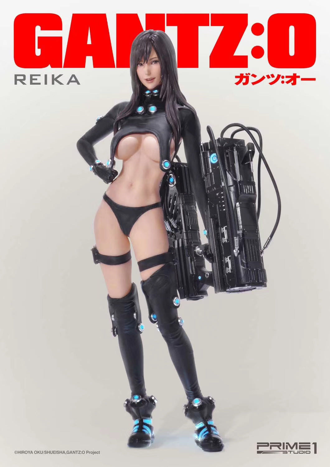 零元拍：Prime 1 Studio PMGTZ-01 1/4 GANTZ:O杀戮都市O Reika下平玲花 黑色版雕像全高53厘米，仅开盒。