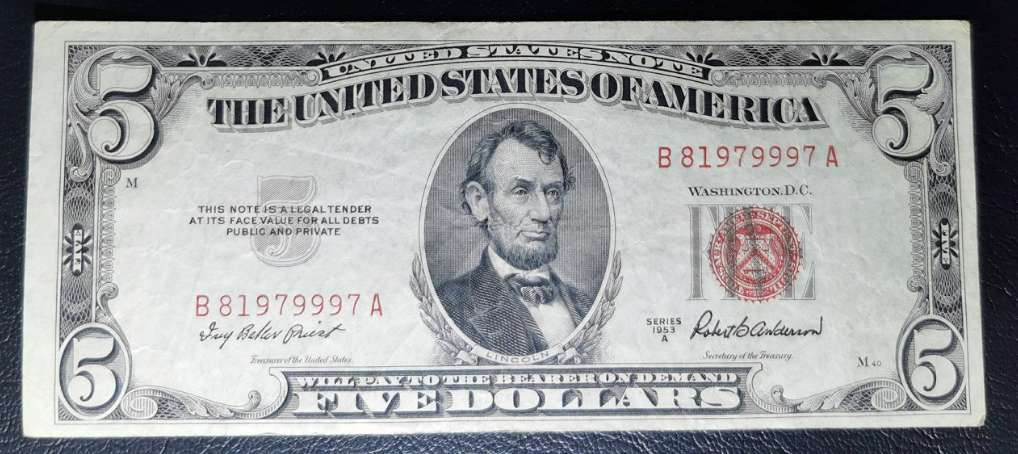 N&C 第十三期: 鉴定古瓷器试水场 1953A红库印5美元 品相如图