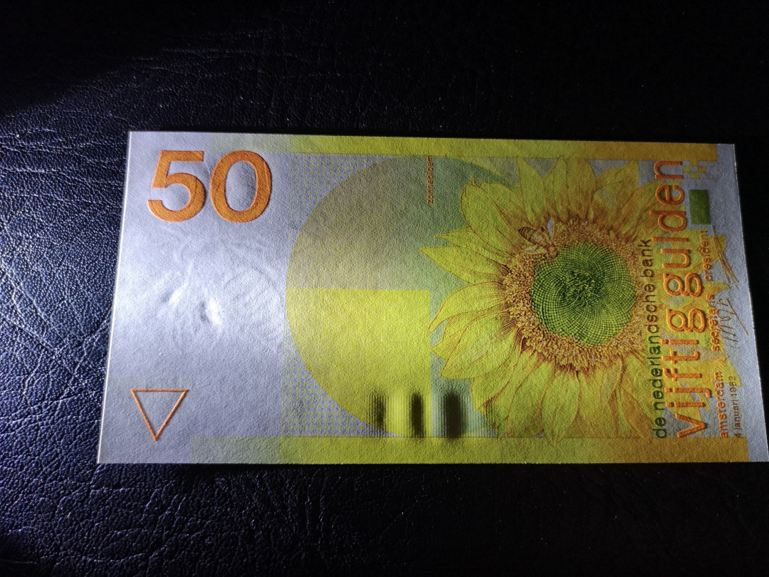 《外钞收藏家》第一百二十期拍卖 1982年荷兰50盾 向日葵 全新绝品