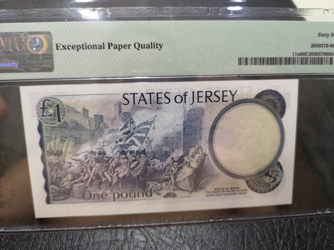 《外钞收藏家》第一百二十期拍卖 1976-88年泽西1镑 PMG66
