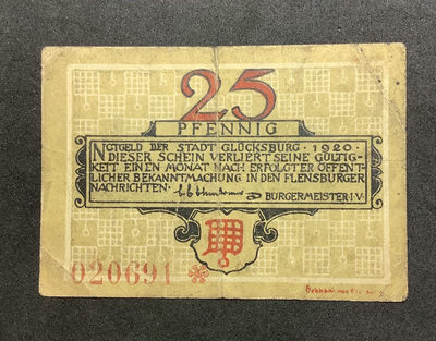2021年外国纸币 - 德国1920年25芬尼纸币