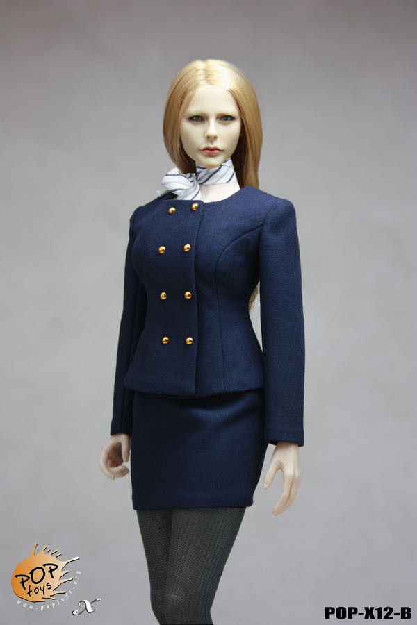 零元拍：POPTOYS：1/6 X12 型系列- 女性职业装服饰套装，不含头雕素体。