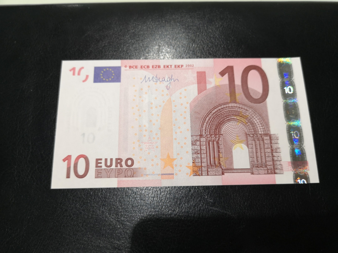 《外钞收藏家》第一百二十一期拍卖 2002年版10欧元 三签  全新UNC