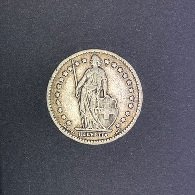 《竞宝斋》微拍-路演拍卖 - 瑞士1908年F版1瑞士法郎银币