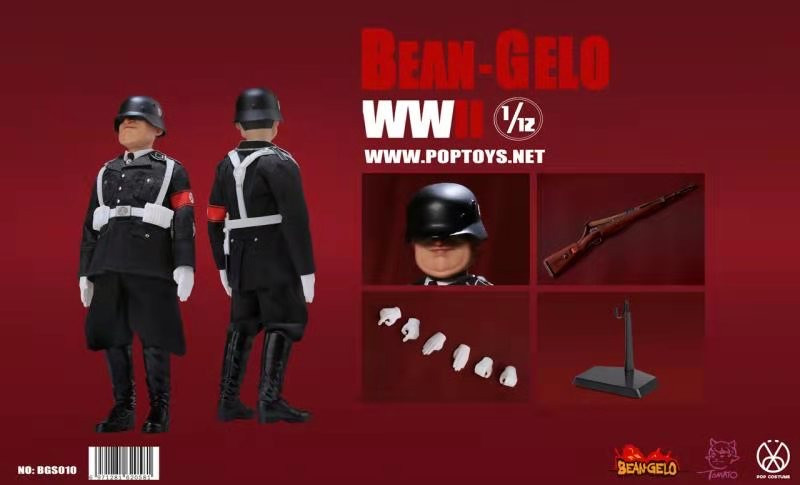 零元拍：POPTOYS 1/12 大头兵系列 黑SS BGS010胖子款 6寸可动人偶全新未拆。