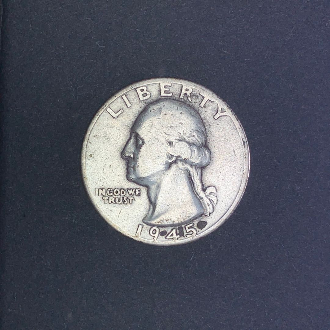 《竞宝斋》微拍-路演拍卖 美国1945年25美分银币