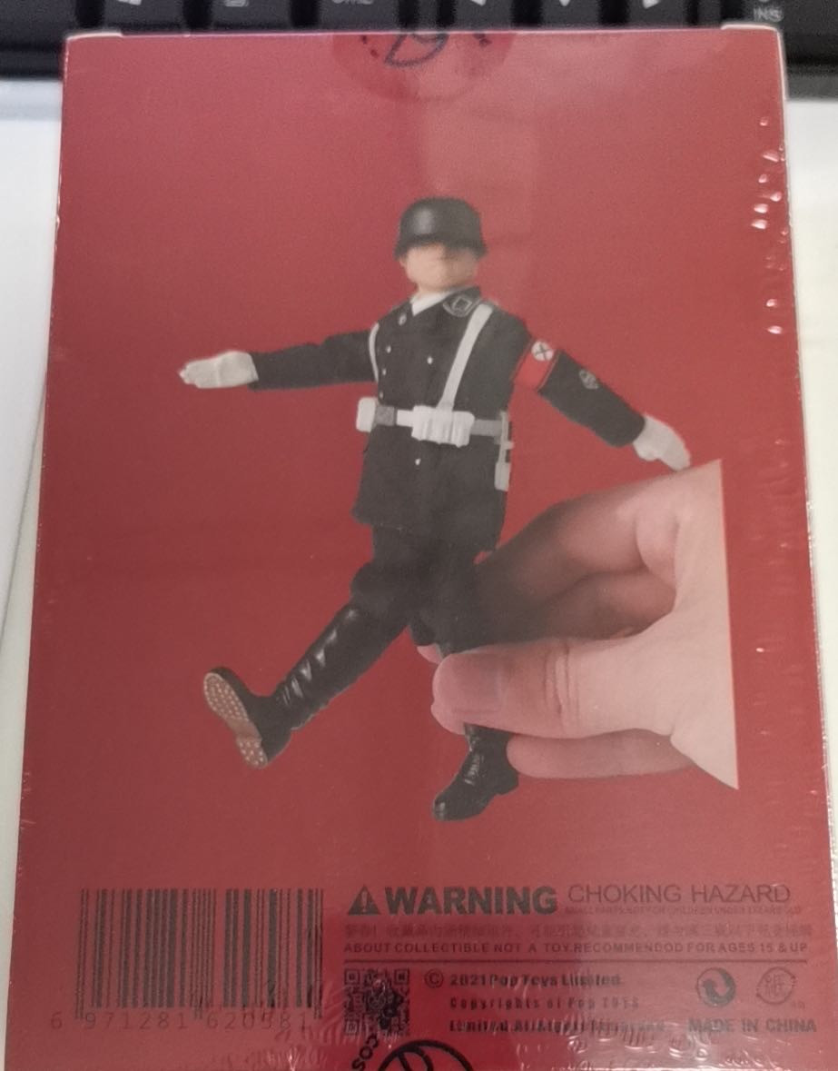 零元拍：POPTOYS 1/12 大头兵系列 黑SS BGS010胖子款 6寸可动人偶全新未拆。