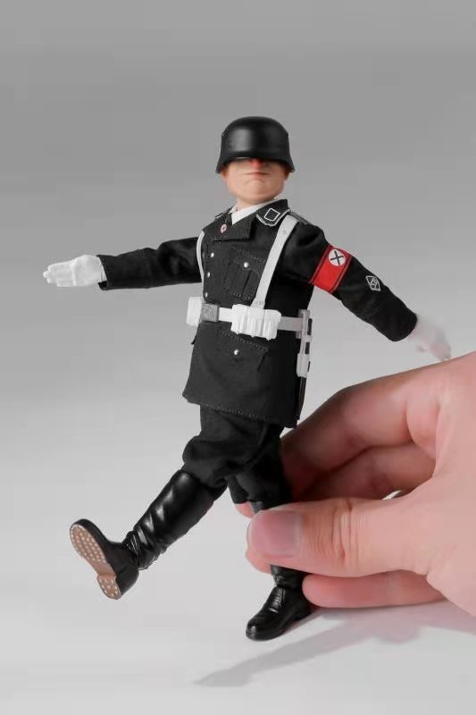 零元拍：POPTOYS 1/12 大头兵系列 黑SS BGS010胖子款 6寸可动人偶全新未拆。