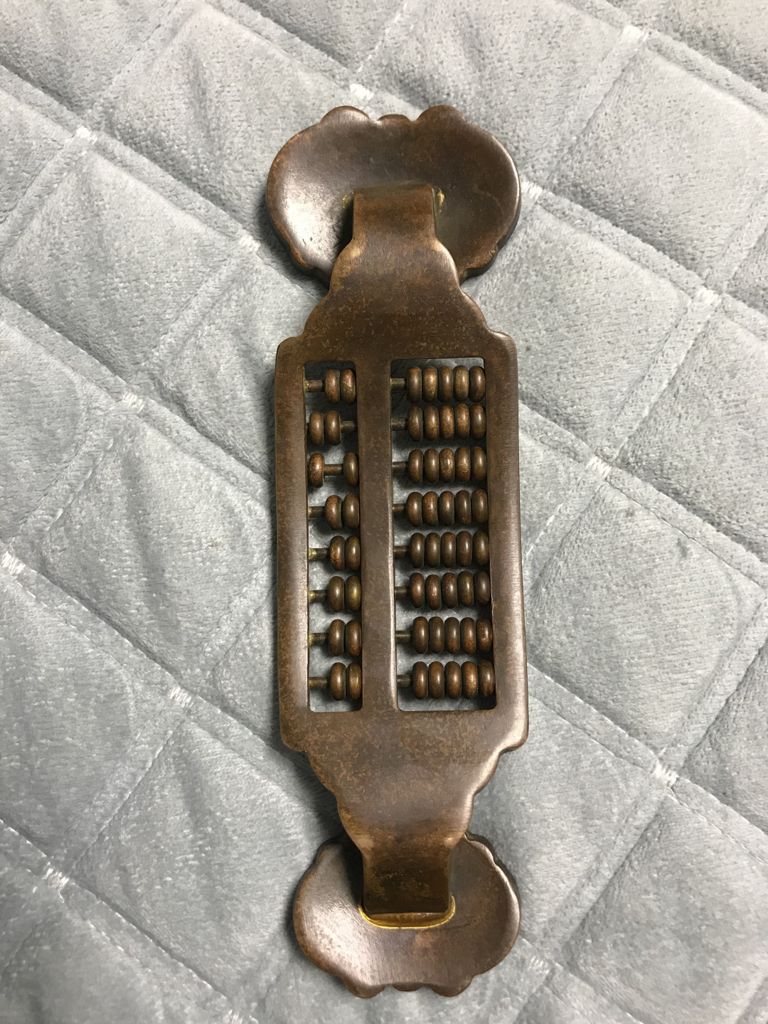 缤纷拍407期 掐丝珐琅如意算盘一个，纯铜的，镇宅招财辟邪哦