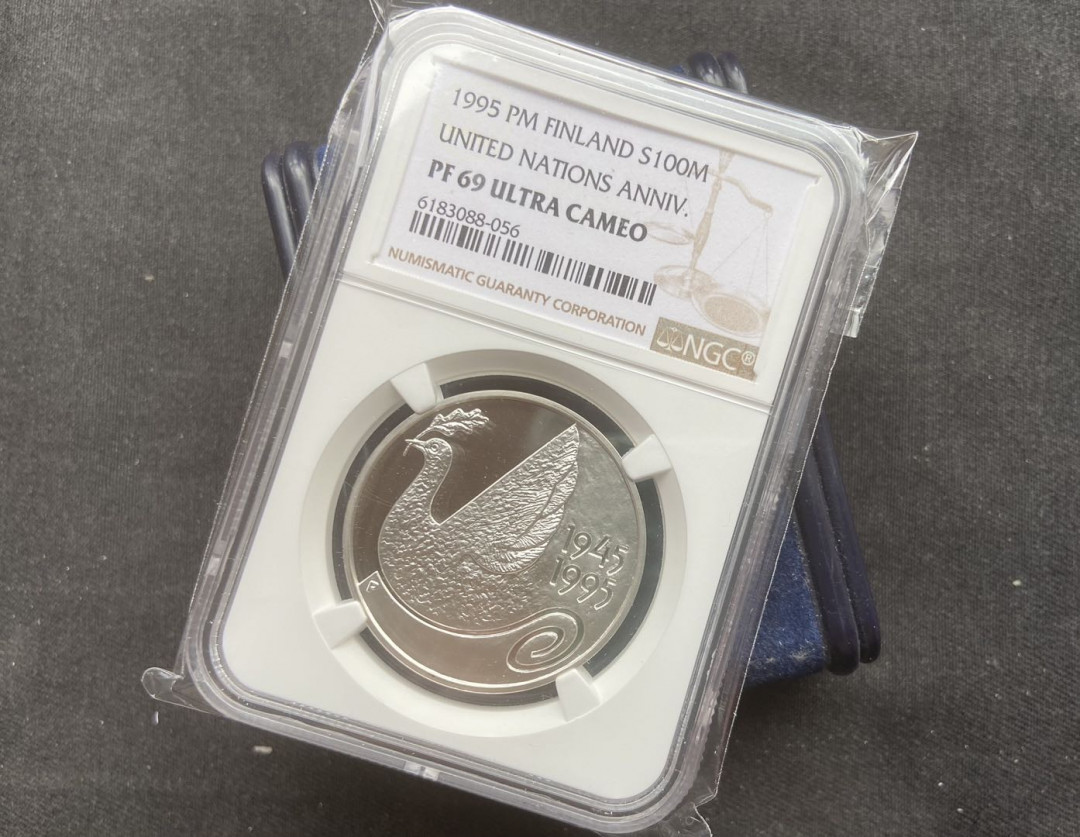 【随心拍&Getcoins】钱币拍卖第九十七期～ 克劳斯获奖币-芬兰1995年和平精制银币