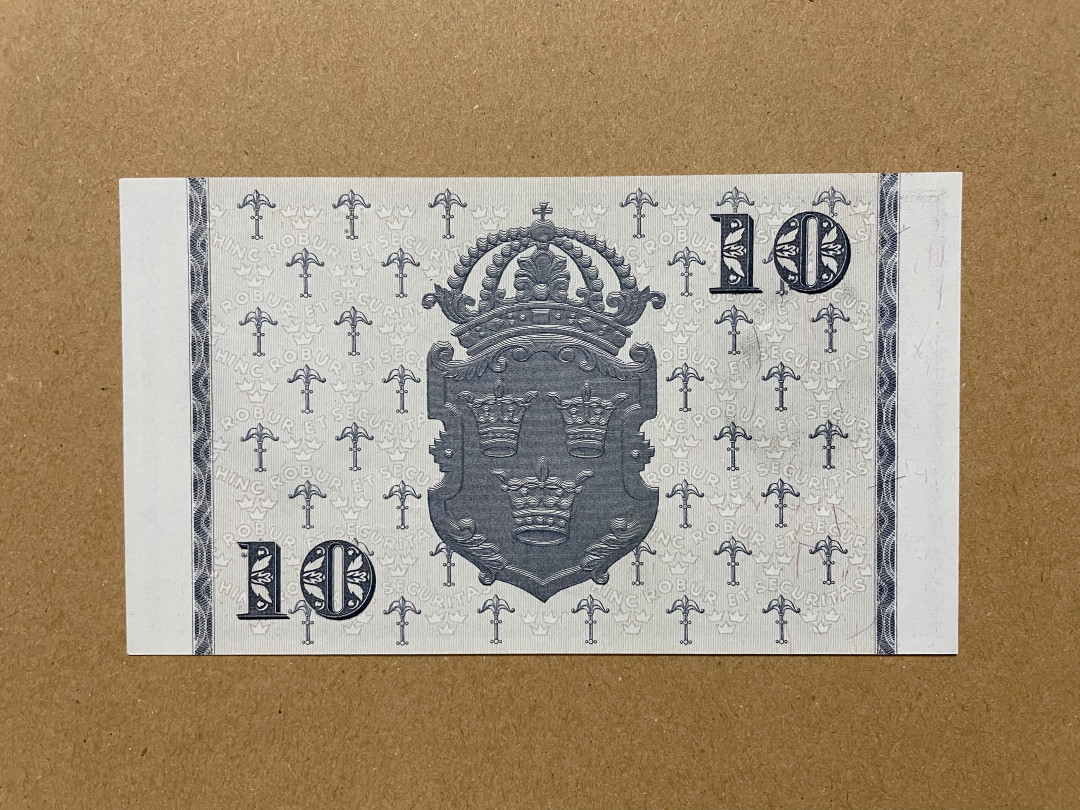 彩蛋期——外币十全十美特别场 瑞典10克朗 UNC 1952年