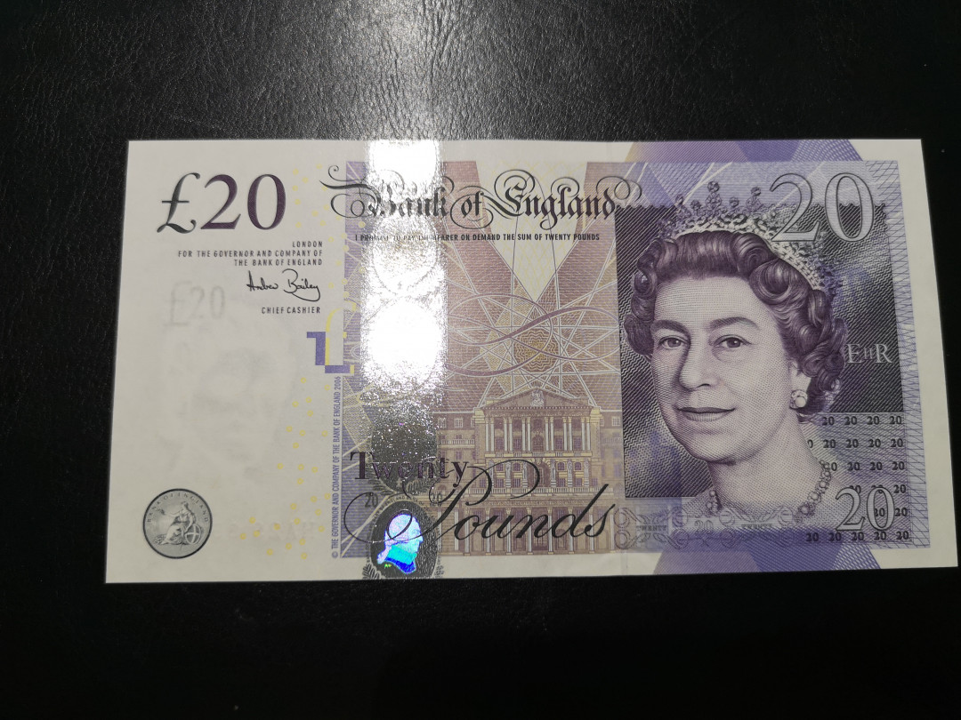 《外钞收藏家》第一百二十二期拍卖（共76件） 英国F序列20镑 全新UNC 无47