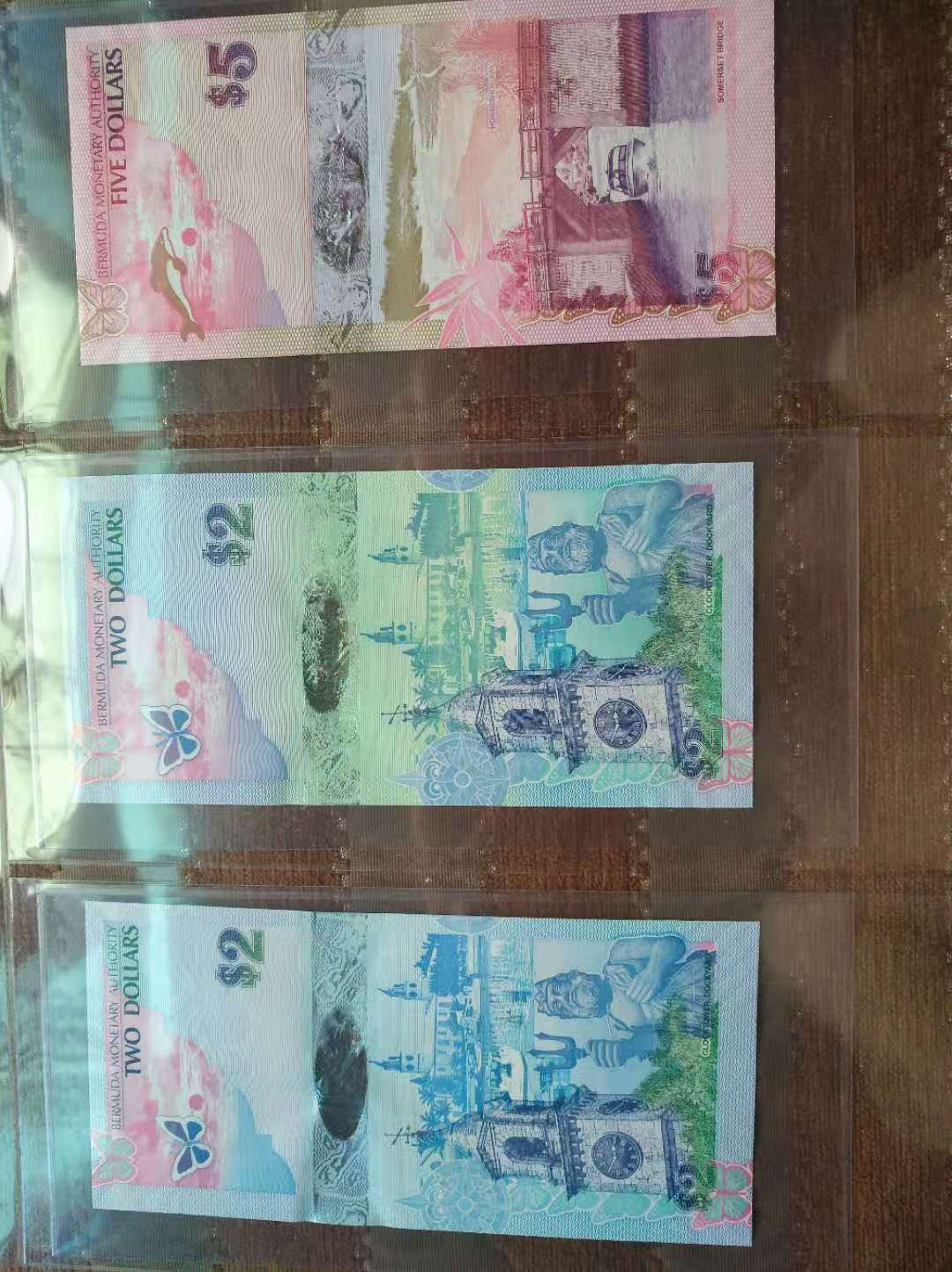 【鲸贝乐淘★自动结拍】千字文·第“具膳餐饭，适口充肠”号拍卖·两拍包邮 ★鲸贝显摆★百慕大🇧🇲一组9张全套，全新全品UNC 