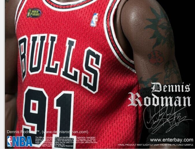 零元拍：EB 1/6 NBA球星 大虫 罗德曼 双头单素体，全新未拆。