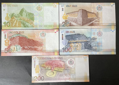 小福收藏团购第39期 秘鲁 10 20 50 100 200 索尔 秘鲁换版进行中 现在是收这一版最好的时机 南美洲精美纸币