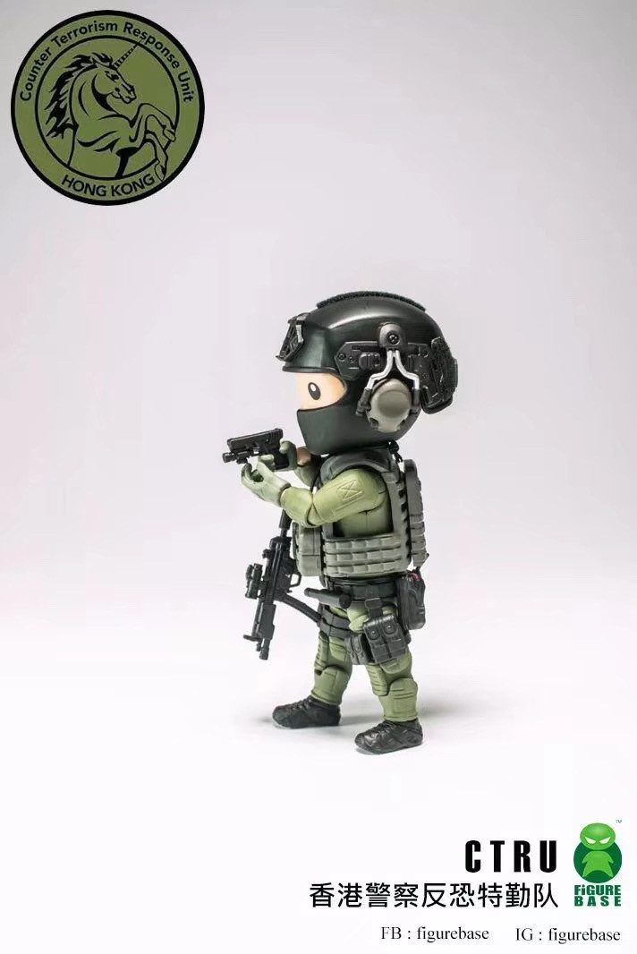 零元拍：FigureBase 5寸 TM012 CTRU HKJC-反恐特勤队 全新未拆。