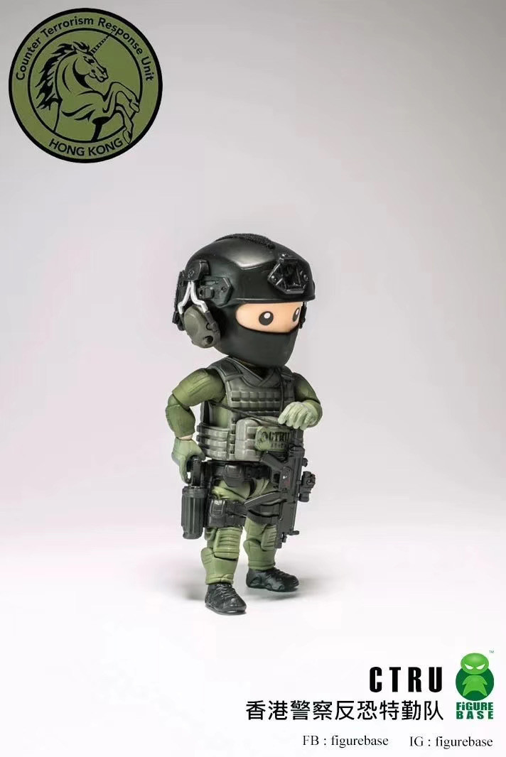 零元拍：FigureBase 5寸 TM012 CTRU HKJC-反恐特勤队 全新未拆。