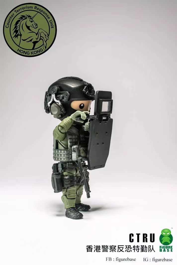 零元拍：FigureBase 5寸 TM012 CTRU HKJC-反恐特勤队 全新未拆。