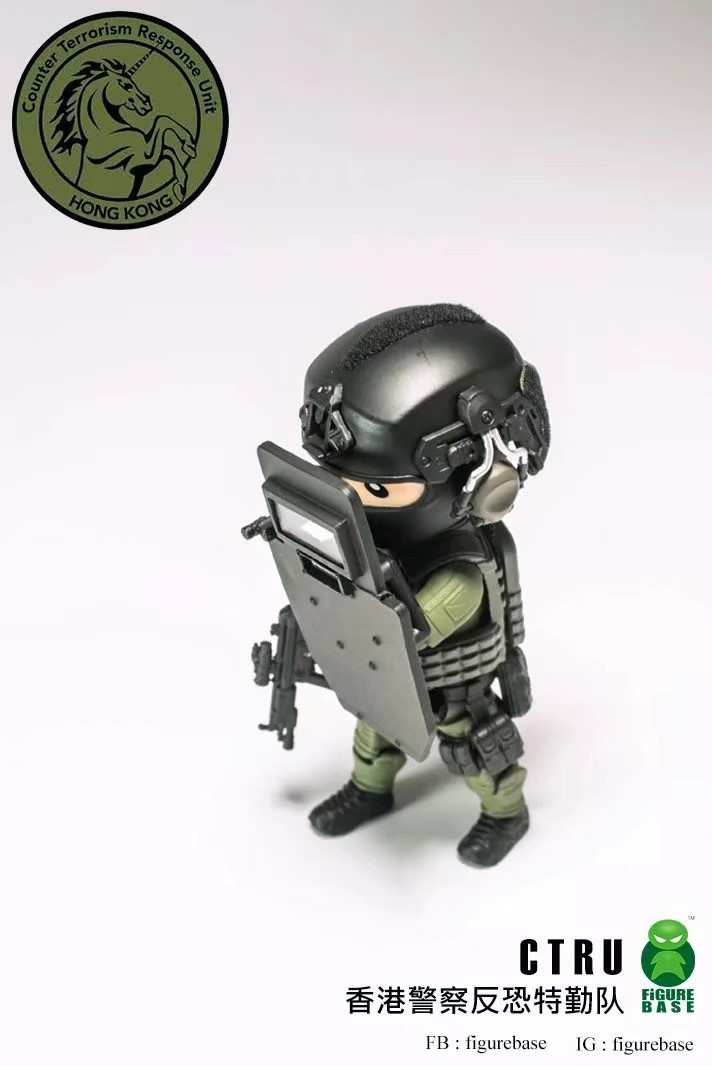 零元拍：FigureBase 5寸 TM012 CTRU HKJC-反恐特勤队 全新未拆。