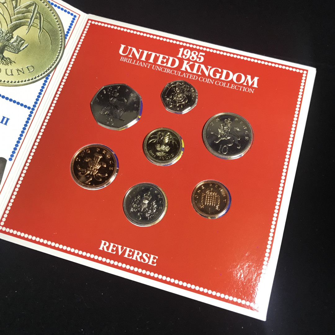 《竞宝斋》钱币微拍-第2场（0佣金包邮） 英国套币1985年