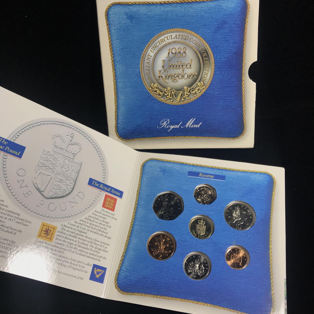 《竞宝斋》钱币微拍-第2场（0佣金包邮） 英国套币1988年