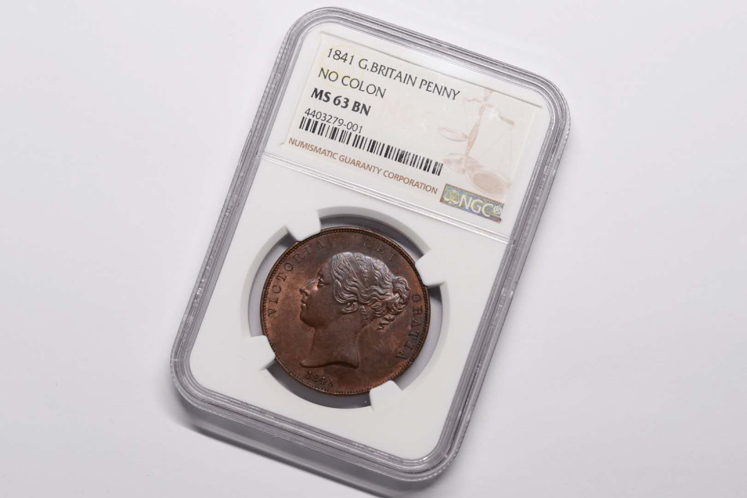 凡希社世界钱币微拍第一百六十八期 1841英国小维便士大铜NGC-MS63