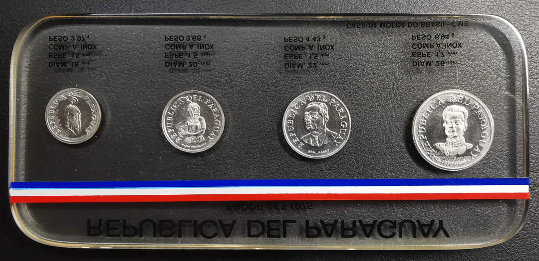 凡希社世界钱币微拍第一百六十八期 荐！1975巴拉圭MINT SET四枚套稀少！