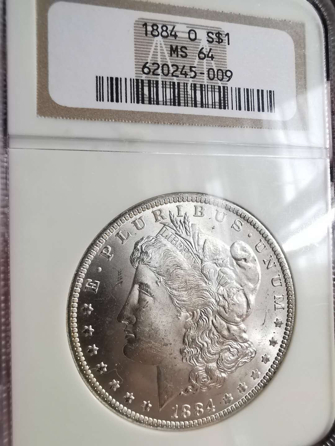 凡希社世界钱币微拍第一百六十八期 1884O美国摩根壹圆NGC-MS64