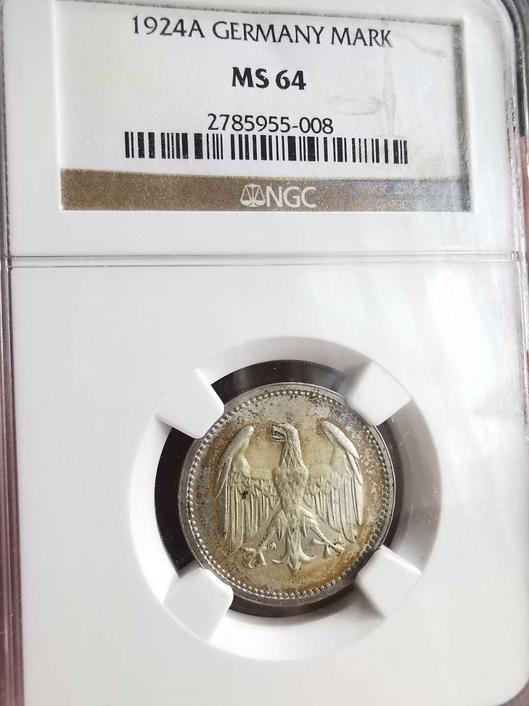 凡希社世界钱币微拍第一百六十八期 1924魏玛银马克NGC-MS64