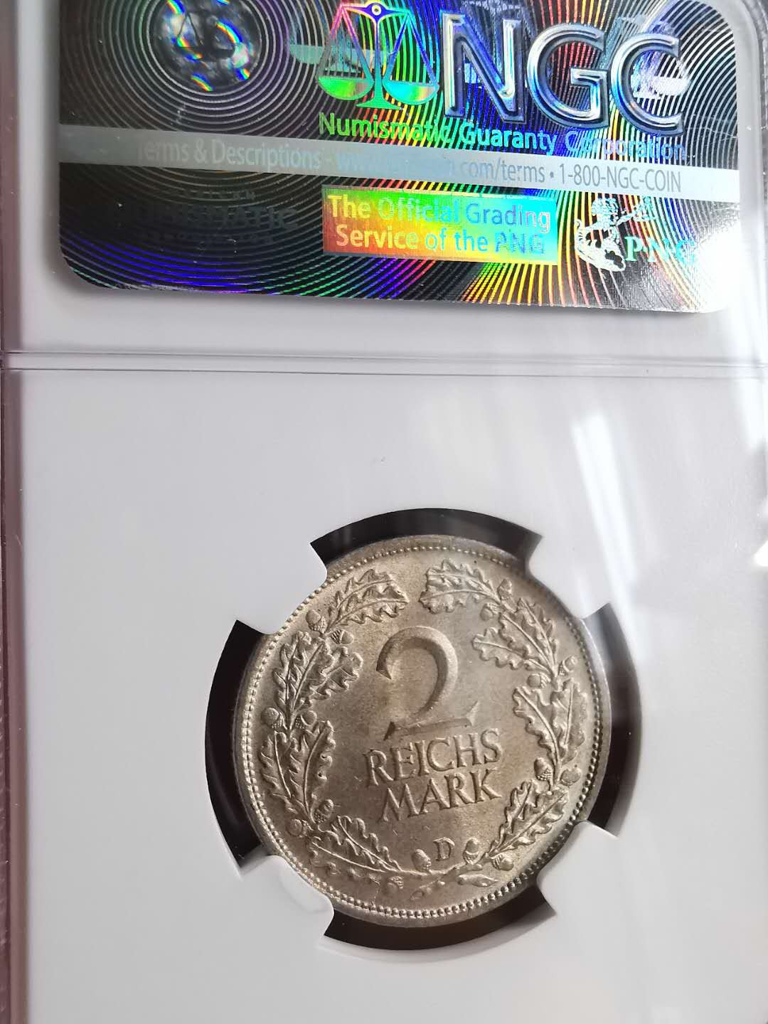 凡希社世界钱币微拍第一百六十八期 1926魏玛银2马克NGC-MS66高分！